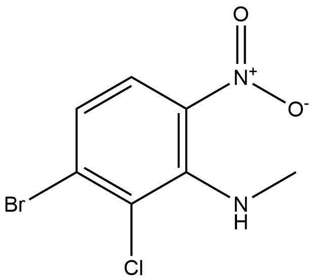 3-溴-2-氯-N-甲基-6-硝基苯胺 结构式