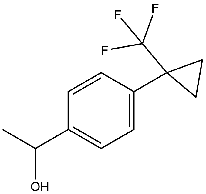 1-(4-(1-(trifluoromethyl)cyclopropyl)phenyl)ethan-1-ol 结构式