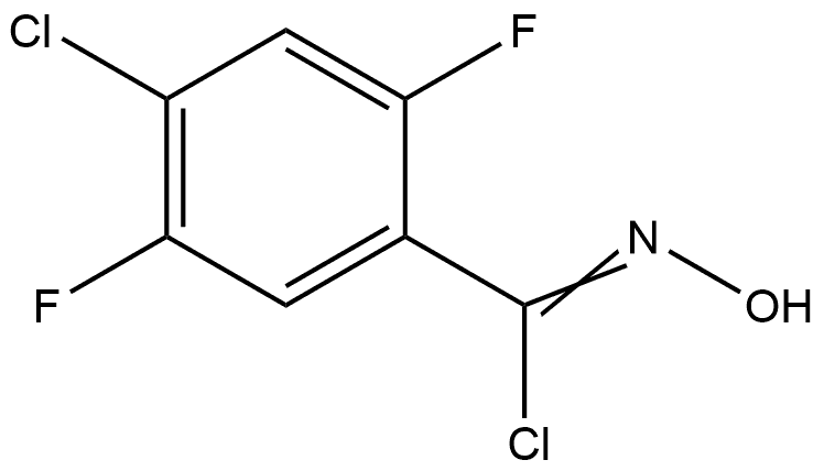 4-氯-2,5-二氟-N-羟基亚氨代苯甲酰氯 结构式