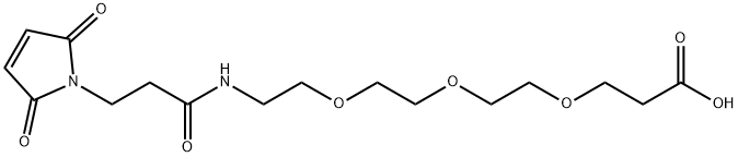 4,7,10-Trioxa-13-azahexadecanoic acid, 16-(2,5-dihydro-2,5-dioxo-1H-pyrrol-1-yl)-14-oxo- 结构式