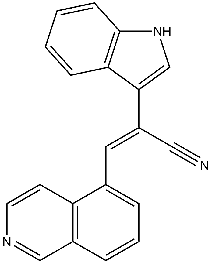 1H-Indole-3-acetonitrile, α-(5-isoquinolinylmethylene)-, (αZ)- 结构式