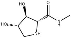 (2R,3S,4S)-3,4-Dihydroxy-N-methyl-2-pyrrolidine carboxamide 结构式