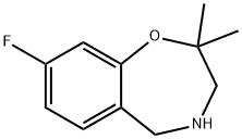8-氟-2,2-二甲基-2,3,4,5-四氢苯并[F][1,4]氧氮杂卓 结构式