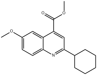 2-(2-呋喃)-6-甲氧基-4-喹啉甲酸甲酯 结构式