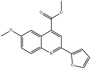 2-(4-氯苯基)-6-甲氧基-4-喹啉甲酸乙酯 结构式