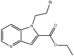 ethyl 1-(2-bromoethyl)-1H-pyrrolo[3,2-b]pyridine-2-carboxylate 结构式