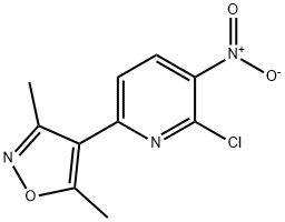 4-(6-氯-5-硝基吡啶-2-基)-3,5-二甲基异恶唑 结构式