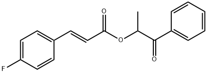 1-OXO-1-PHENYLPROPAN-2-YL (E)-3-(4-FLUOROPHENYL)ACRYLATE 结构式