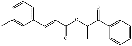 1-OXO-1-PHENYLPROPAN-2-YL (E)-3-(M-TOLYL)ACRYLATE 结构式