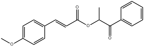 1-OXO-1-PHENYLPROPAN-2-YL (E)-3-(4-METHOXYPHENYL)ACRYLATE 结构式