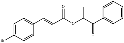 1-OXO-1-PHENYLPROPAN-2-YL (E)-3-(4-BROMOPHENYL)ACRYLATE 结构式