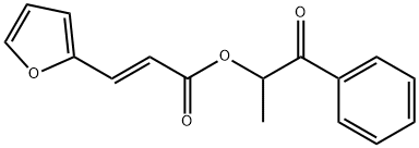 1-OXO-1-PHENYLPROPAN-2-YL (E)-3-(FURAN-2-YL)ACRYLATE 结构式