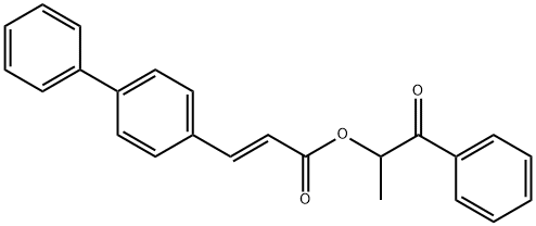 1-OXO-1-PHENYLPROPAN-2-YL (E)-3-([1,1'-BIPHENYL]-4-YL)ACRYLATE 结构式