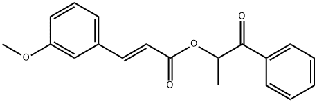 1-OXO-1-PHENYLPROPAN-2-YL (E)-3-(3-METHOXYPHENYL)ACRYLATE 结构式