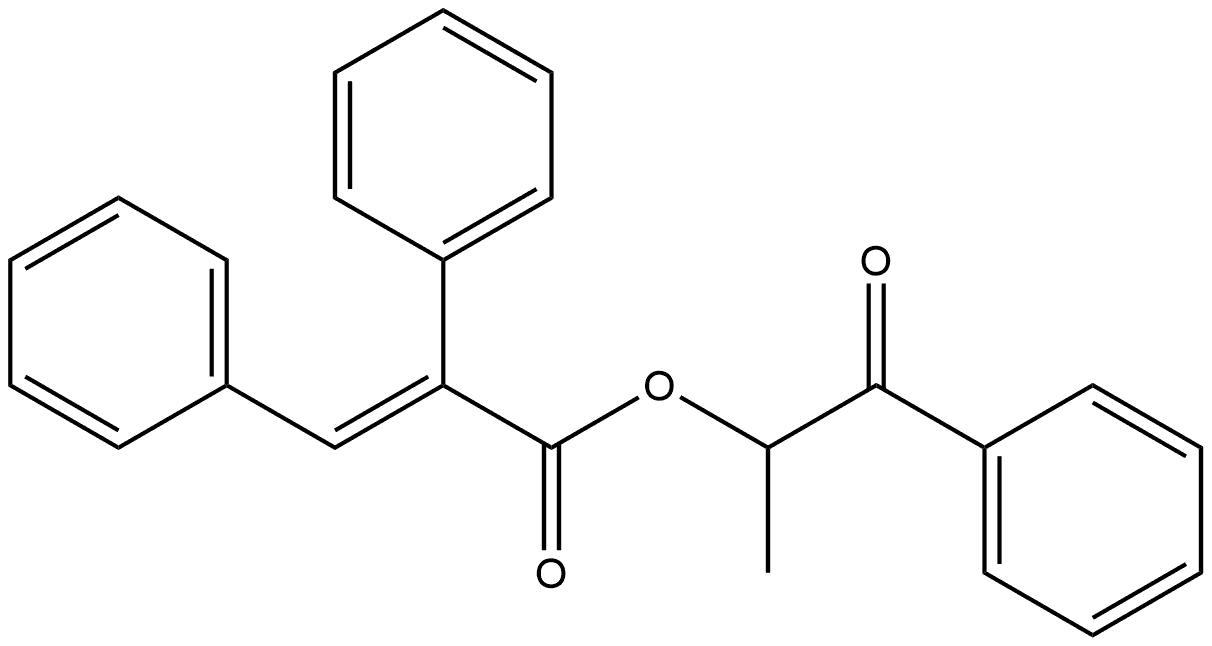 1-OXO-1-PHENYLPROPAN-2-YL (E)-2,3-DIPHENYLACRYLATE 结构式