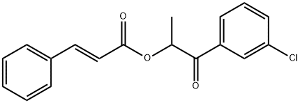1-(3-CHLOROPHENYL)-1-OXOPROPAN-2-YL CINNAMATE 结构式