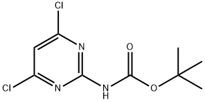 (4,6-二氯嘧啶-2-基)氨基甲酸叔丁酯 结构式