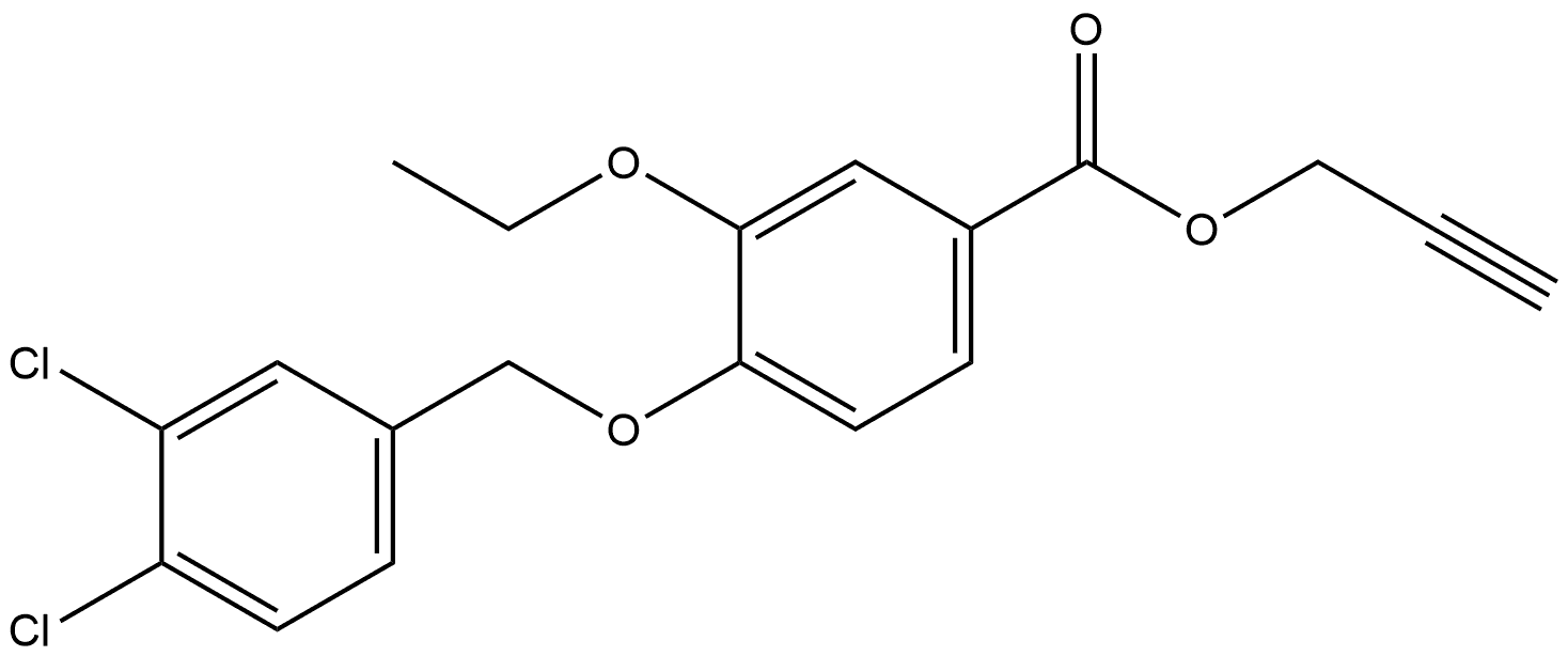 2-Propyn-1-yl 4-[(3,4-dichlorophenyl)methoxy]-3-ethoxybenzoate 结构式