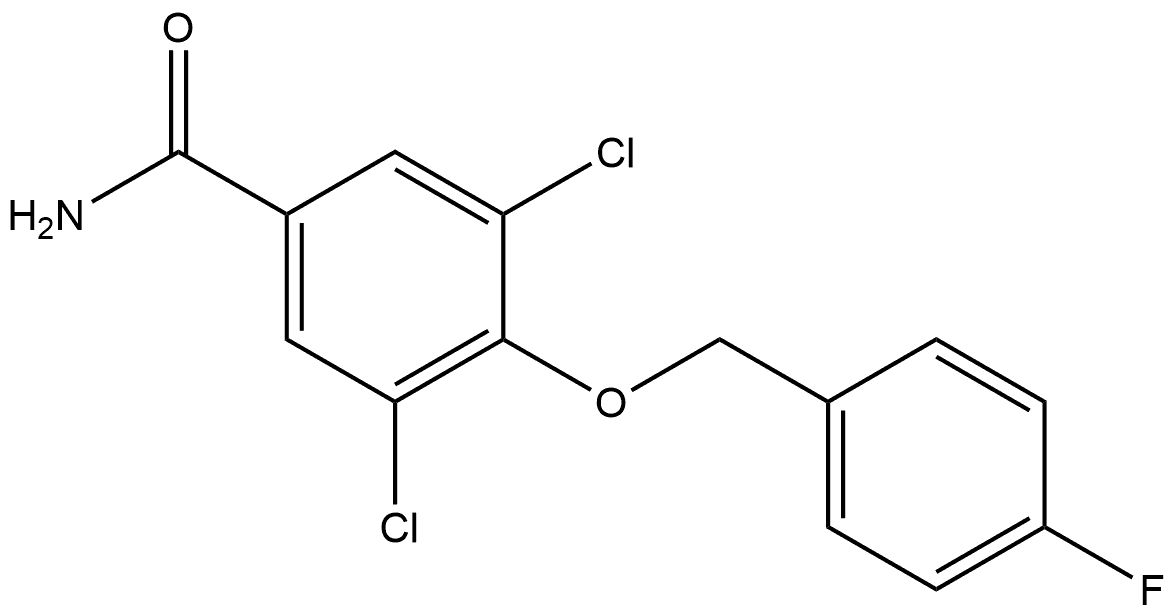 3,5-Dichloro-4-[(4-fluorophenyl)methoxy]benzamide 结构式