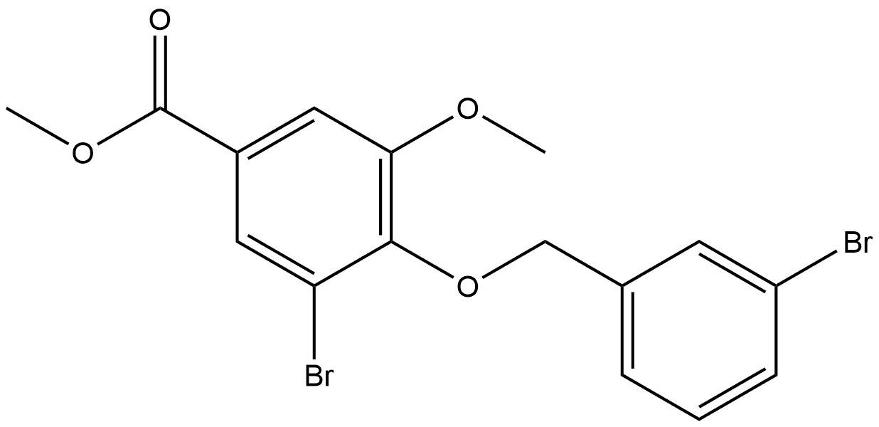 Methyl 3-bromo-4-[(3-bromophenyl)methoxy]-5-methoxybenzoate 结构式