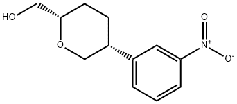 ((2S,5R)-5-(3-硝基苯基)四氢-2H-吡喃-2-基)甲醇 结构式