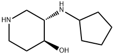 (3S,4S)-3-(环戊氨基)哌啶-4-醇 结构式