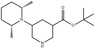 (2S,6R)-2,6-二甲基-[1,3-联哌啶]-5-甲酸叔丁酯 结构式