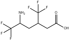 5-氨基-6,6,6-三氟-3-(三氟甲基)己酸 结构式