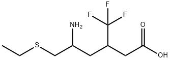 5-氨基-6-(乙硫基)-3-(三氟甲基)己酸 结构式