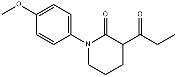 1-(4-甲氧基苯基)-3-丙酰哌啶-2-酮 结构式