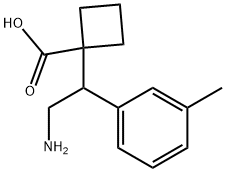 1-(2-氨基-1-(间甲苯基)乙基)环丁烷-1-甲酸 结构式