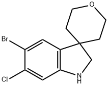 5-溴-6-氯-2,3,5,6-四氢螺[二氢吲哚-3,4-吡喃 结构式