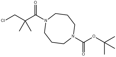 5-(3-氯-2,2-二甲基丙酰基)-1,5-重氮烷-1-甲酸叔丁酯 结构式