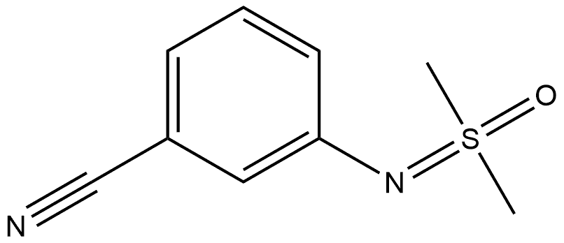 3-((二甲基(氧代)-16-磺酰胺基)氨基)苄腈 结构式