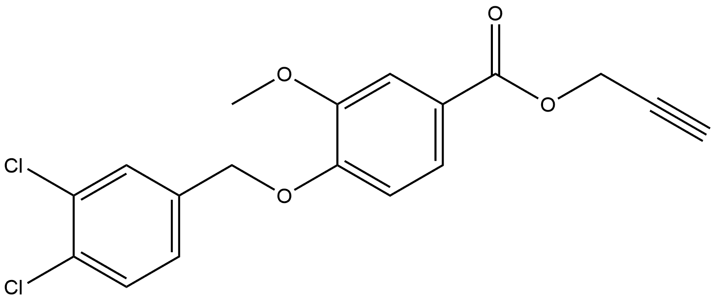 2-Propyn-1-yl 4-[(3,4-dichlorophenyl)methoxy]-3-methoxybenzoate 结构式