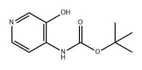 (3-羟基吡啶-4-基)氨基甲酸叔丁酯 结构式
