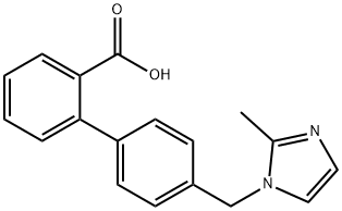 [1,1'-Biphenyl]-2-carboxylic acid, 4'-[(2-methyl-1H-imidazol-1-yl)methyl]- 结构式