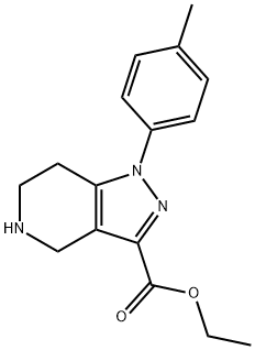 1-(4-甲基苯基)-1H,4H,5H,6H,7H-吡唑并[4,3-C]吡啶-3-甲酸乙酯 结构式