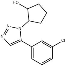 2-(5-(3-氯苯基)-1H-1,2,3-三唑-1-基)环戊醇 结构式