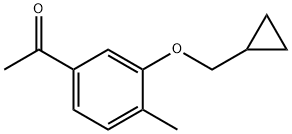 Ethanone, 1-[3-(cyclopropylmethoxy)-4-methylphenyl]- 结构式