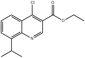 3-Quinolinecarboxylic acid, 4-chloro-8-(1-methylethyl)-, ethyl ester 结构式