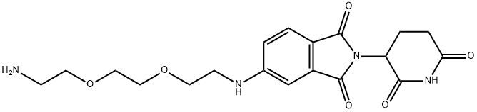 沙利度胺-5-氨基-二聚乙二醇-乙胺 结构式