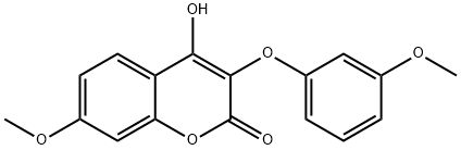 4-Hydroxy-7-methoxy-3-(3-methoxyphenoxy)-2H-chromen-2-one 结构式