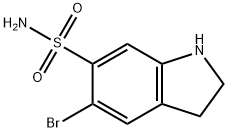 5-溴二氢吲哚-6-磺胺 结构式