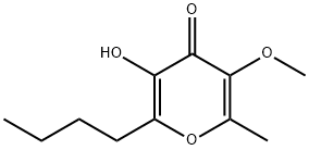 4H-Pyran-4-one, 2-butyl-3-hydroxy-5-methoxy-6-methyl- 结构式
