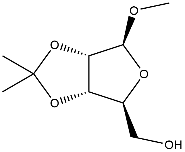β-L-Ribofuranoside, methyl 2,3-O-(1-methylethylidene)- 结构式