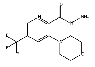 2-Pyridinecarboxylic acid, 3-(4-morpholinyl)-5-(trifluoromethyl)-, hydrazide 结构式