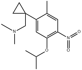 1-(1-(5-isopropoxy-2-methyl-4-nitrophenyl)cyclopropyl)-N,N-dimethylmethanamine 结构式