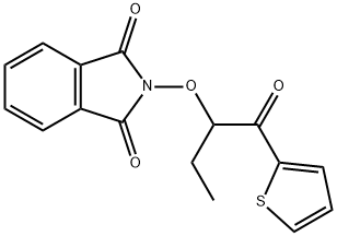 2-((1-OXO-1-(THIOPHEN-2-YL)BUTAN-2-YL)OXY)ISOINDOLINE-1,3-DIONE 结构式