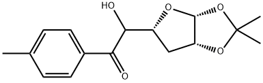 3-Deoxy-1,2-O-isopropylidene-5-p-tuluoyl-beta-L-threo pentofuranose 结构式
